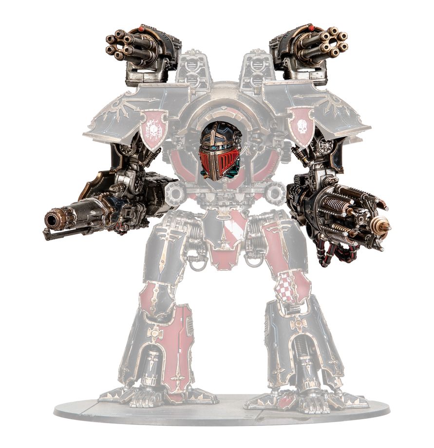 Armi del Warlord Titan: Quake Cannon, Conversion Beam Extirpator, Paired Gatling Blasters e Paired Turbo-Laser Destructors