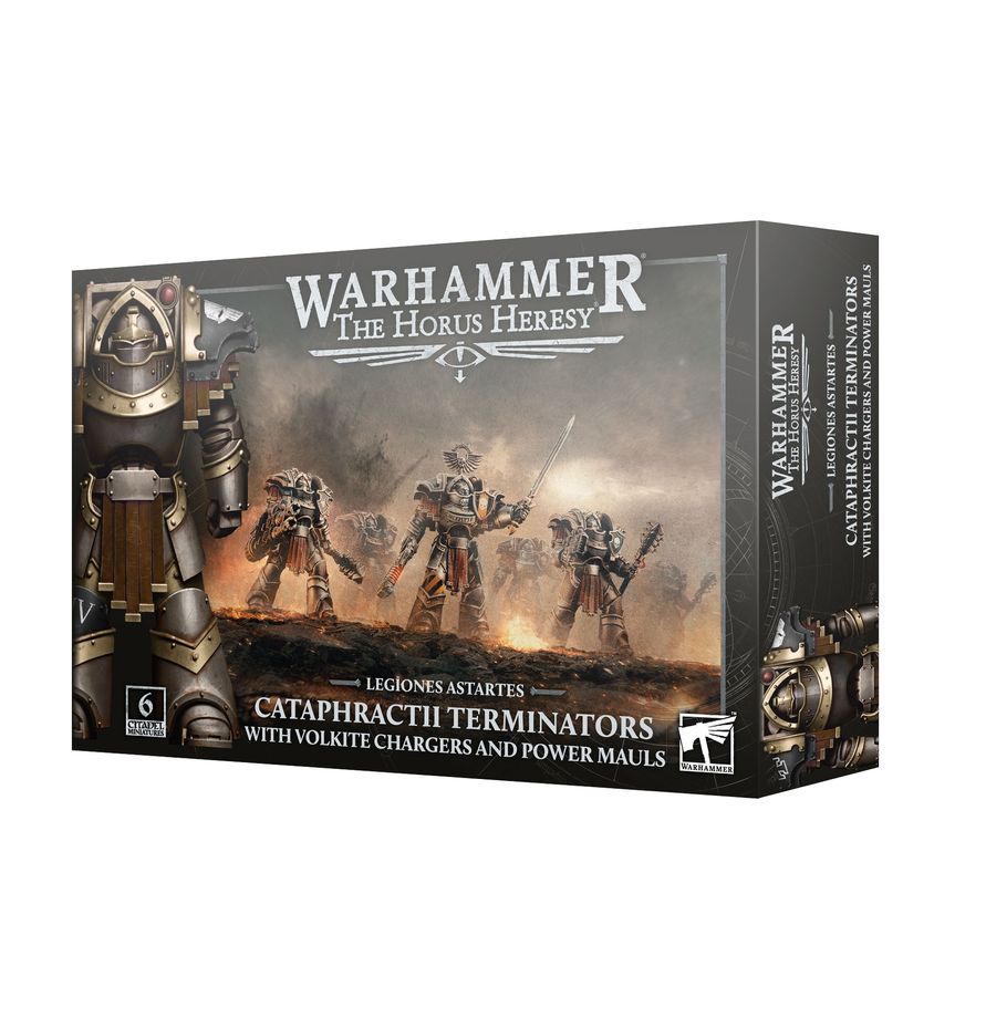 Cataphractii Terminators con Volkite Chargers e Power Mauls