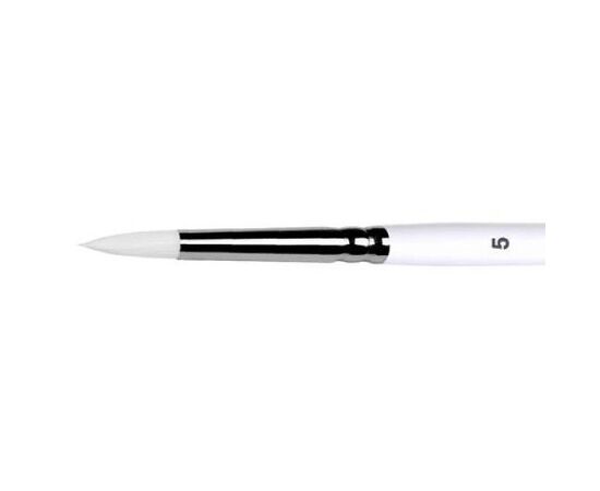 Roubloff 1B10W - Round brush from white synthetic - misura 1