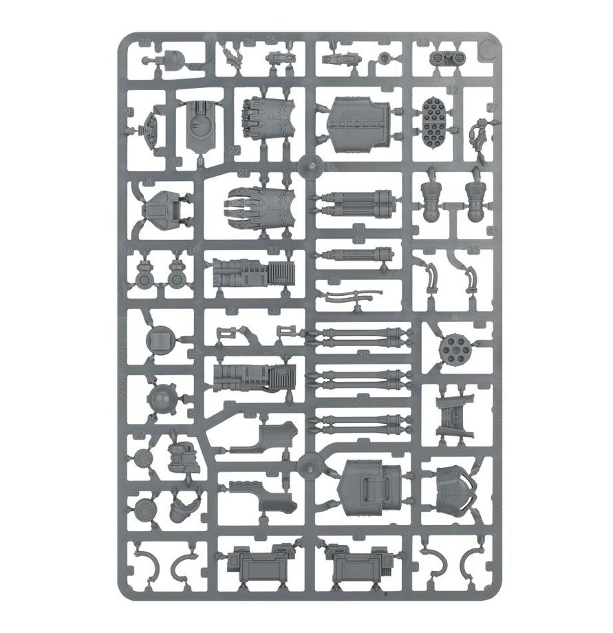 Armi del Reaver Titan: Gatling Blaster, Power Fist, Laser Blaster e Apocalypse Missile Launcher