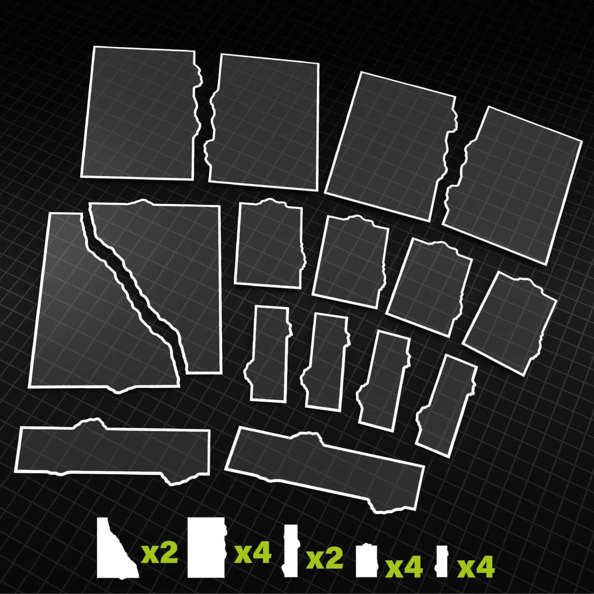 Glasspack Footprints Base 11a edizione per Wh40k compatibilie
