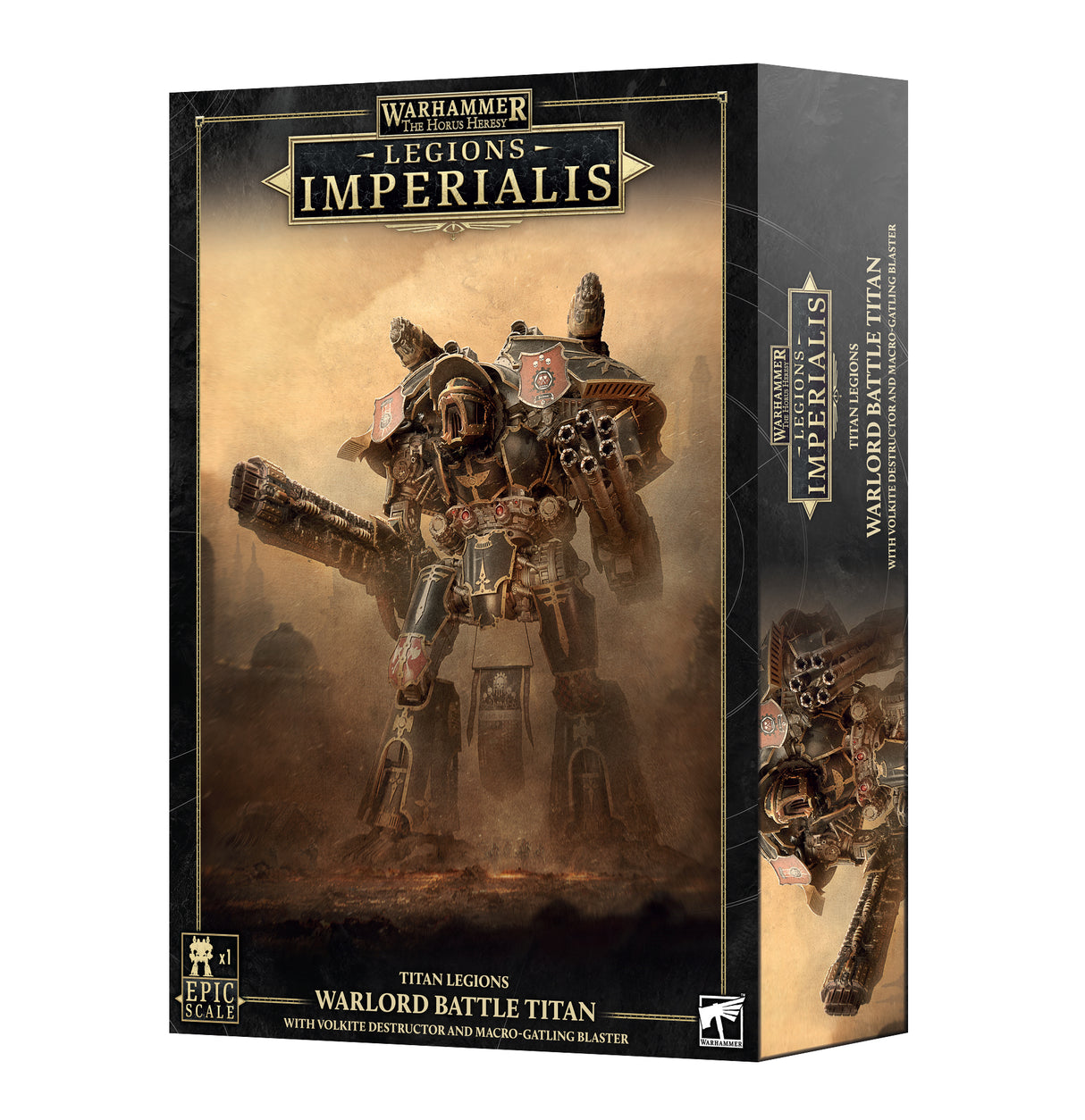Legions Imperialis: Warlord Titan con Volkite Destructor e Macro-Gatling Blaster - data di rilascio 1.8.26