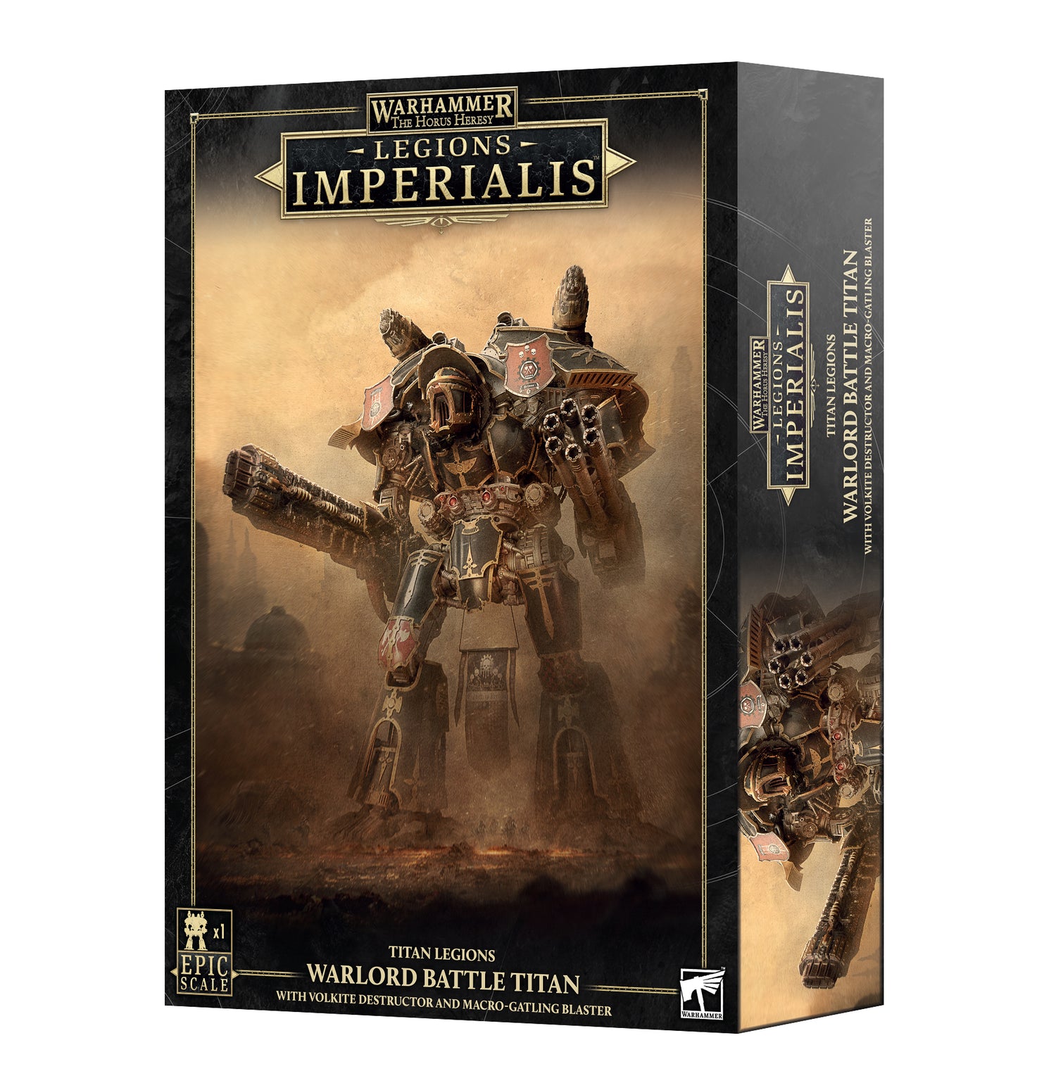 Legions Imperialis: Warlord Titan con Volkite Destructor e Macro-Gatling Blaster - data di rilascio 1.8.26